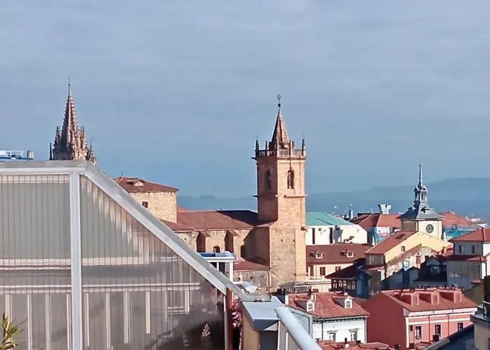 Atico Quintana Ii - Con Terraza, En El Centro Con Wifi Y Garaje Appartement Oviede